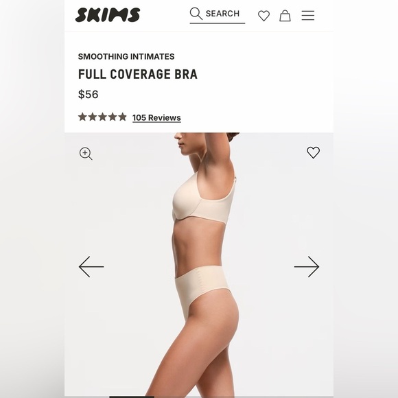 [Skims] NWT Smoothing Full Coverage Lightly Lined Bra - Picture 5 of 8